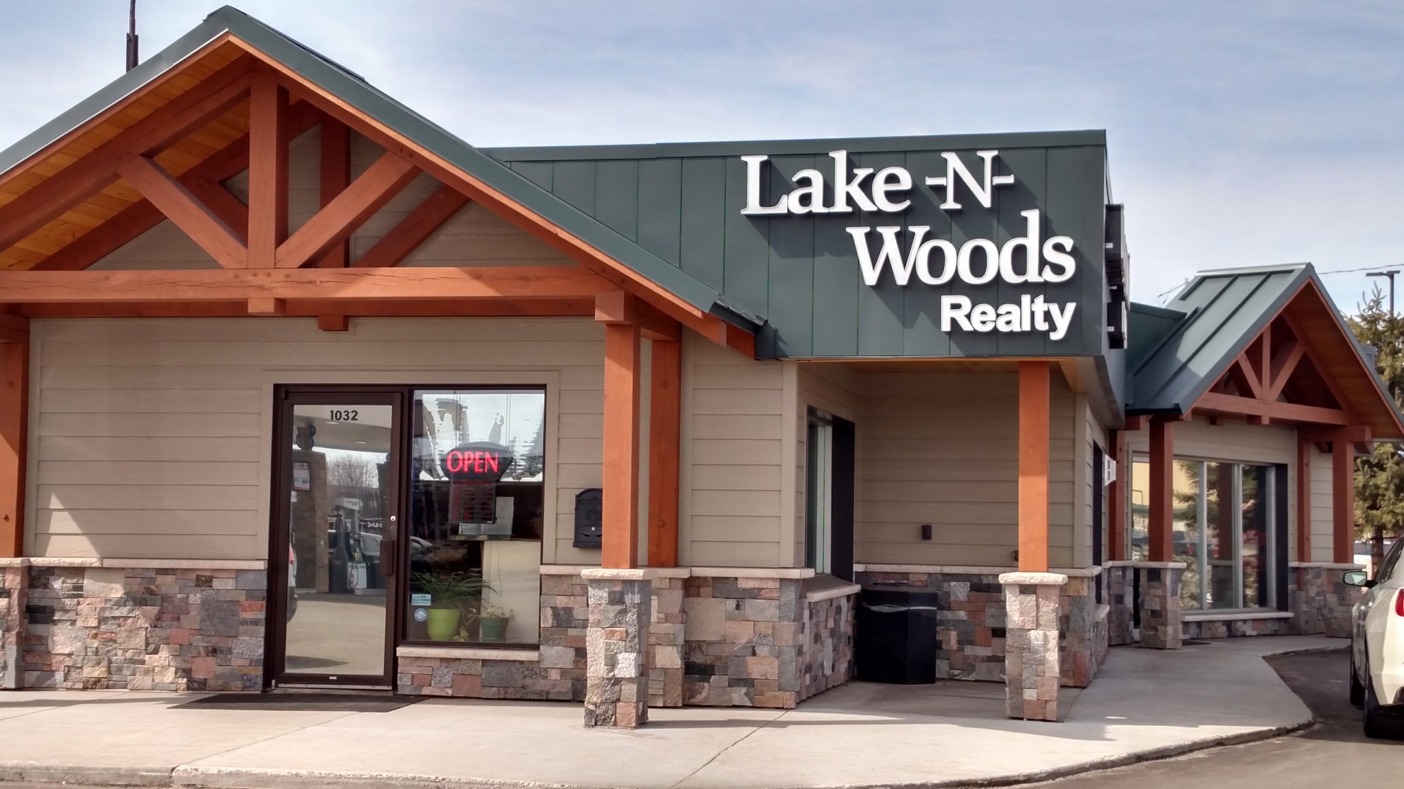 We are located right inside the Lake-N-Woods Realty office